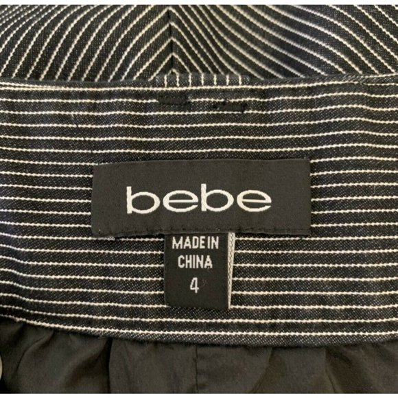 BEBE -Striped Ruffled Mini Flare Skirt - Picture 7 of 7